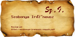 Szobonya Iréneusz névjegykártya